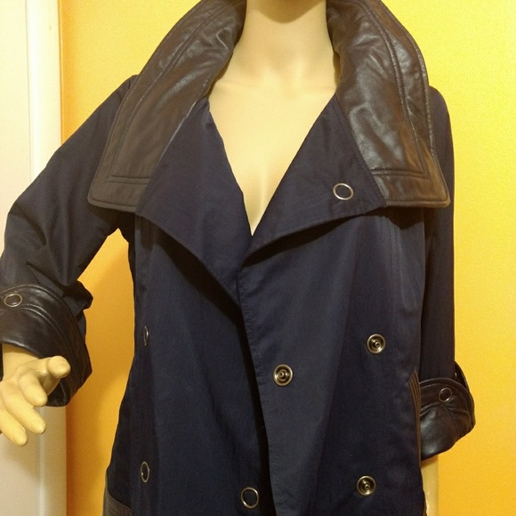 Bagatelle - Navy Blue leather jacket - Picture 2 of 8